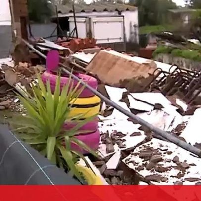 Muro desaba numa escola em Vidigueira
