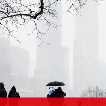 Neve de 29 cm faz Central Park bater recorde de 121 anos