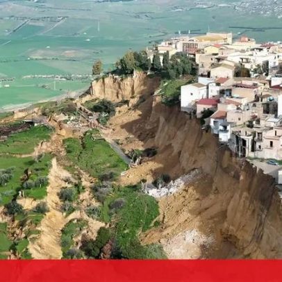 Tempestade provoca deslizamentos na Sicília e coloca centenas de casas em risco