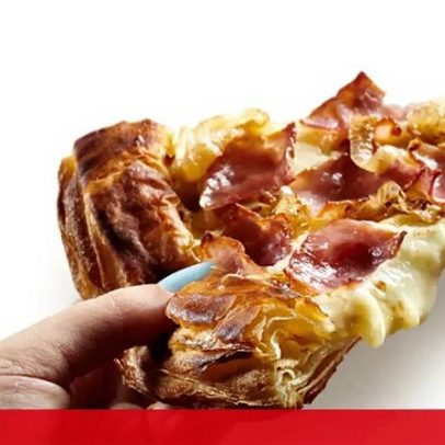 Conheça a Croissantíssima: pizza com formato de croissant e bônus