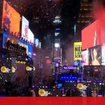 Nova Iorque celebra 2026 com a descida da bola na Times Square