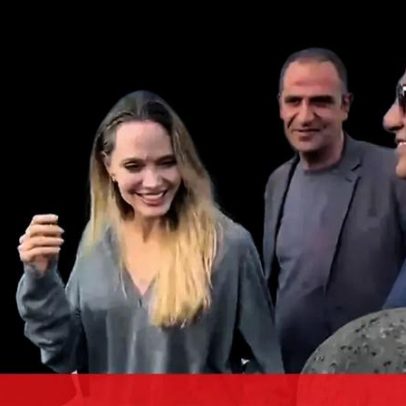 Angelina Jolie visita fronteira egípcia com a Faixa de Gaza