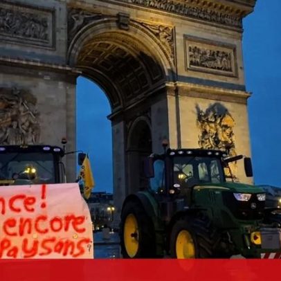 Agricultores levam tratores ao centro de Paris em protesto contra a Mercosul