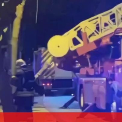 Incêndio deflagra na Avenida da Liberdade em Albufeira