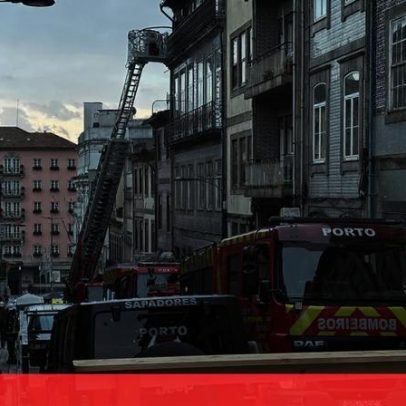 Seis pessoas assistidas por inalação de fumo após incêndio no centro do Porto