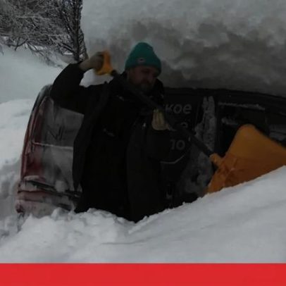 Tempestade provoca queda de neve intensa no Extremo Oriente russo
