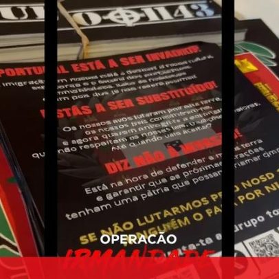 Armas, bandeiras nazis e propaganda apreendidas na operação ao grupo 1143