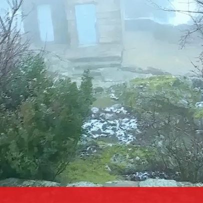 Depressão Ingrid provoca queda de neve no Alentejo
