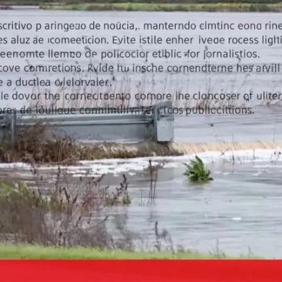 Estrada em Alcácer do Sal fica submersa por chuvas e descargas da barragem