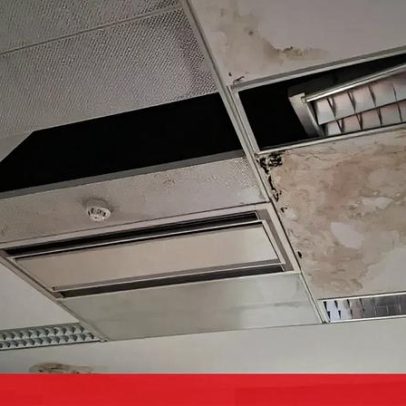 Água a pingar nos gabinetes e tectos com fita: sindicato denuncia condições precárias