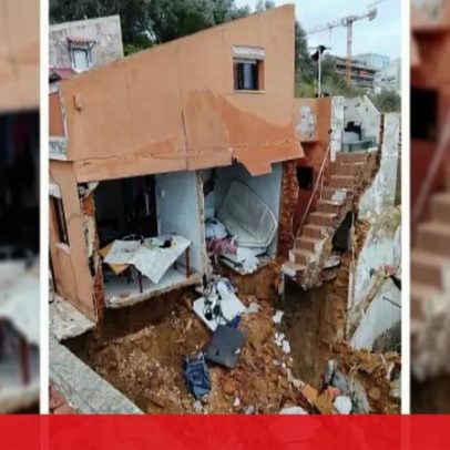 Família de quatro crianças desalojada após desabamento em Setúbal
