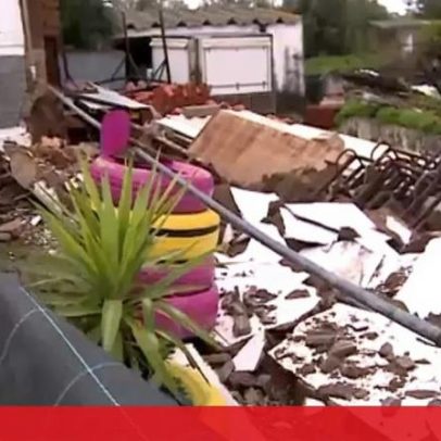 Alunos continuam aulas após muro desabar em Vila de Frades por mau tempo