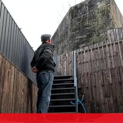 Casal teme que muro desabe junto à habitação por chuvas intensas em Penafiel