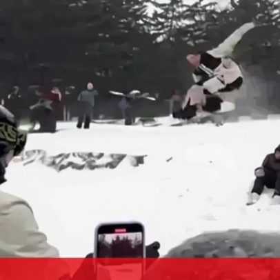 Shaun White surpreende Nova Iorque com truques improvisados no Central Park