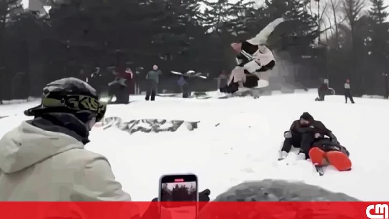 Shaun White surpreende Nova Iorque com truques improvisados de snowboard no Central Park