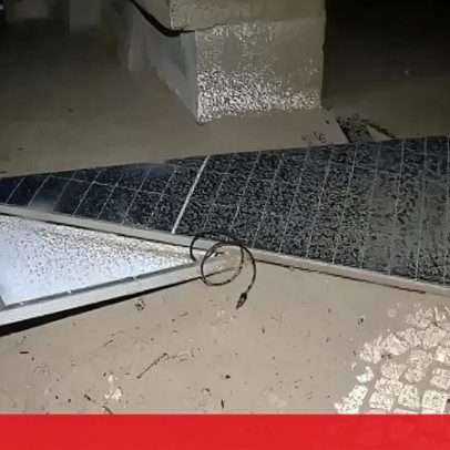 Tempo severo em Coimbra derruba painéis solares e semáforos