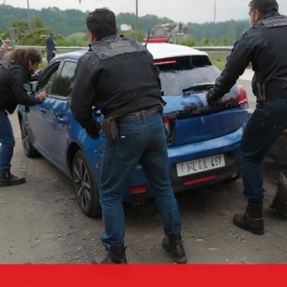 Guarda Civil espanhola ajuda condutores presos na neve em Madrid