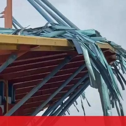Mau tempo causa danos graves no Estádio Municipal de Leiria