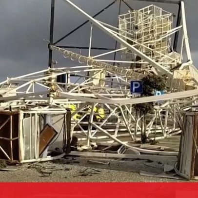Depressão Kristin em Portugal deixa árvores derrubadas e inundações