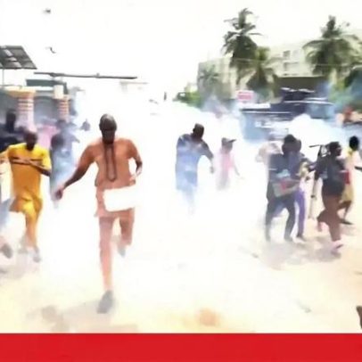 Polícia lança gás lacrimogénio contra manifestantes na Nigéria
