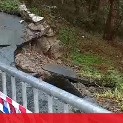 Três famílias afectadas pela derrocada de estada em Ponte de Lima