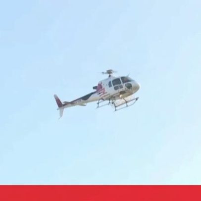 Helicóptero sobrevoa estádio de Leiria para avaliar danos