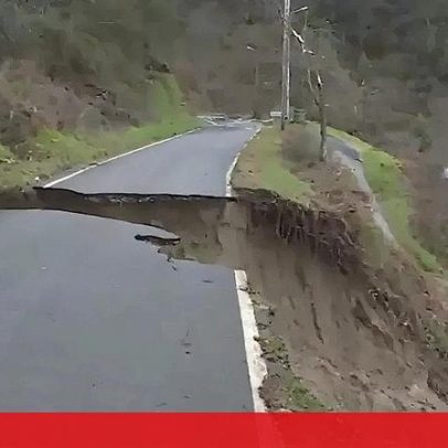 Deslizamento de terra em Cinfães isola a aldeia de Sabroso