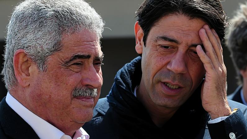 Luís Filipe Vieira e Rui Costa em evento