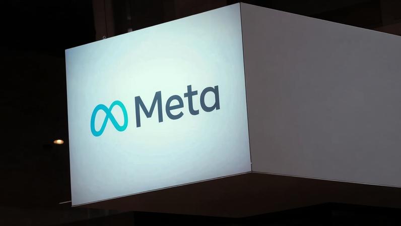 Logótipo da Meta, empresa de tecnologia e redes sociais