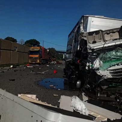 Colisão entre dois camiões interrompe trânsito na A1, Mealhada