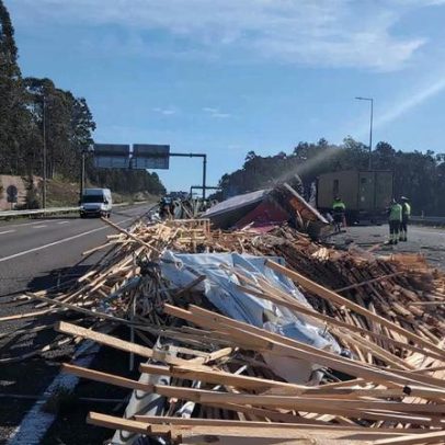 Motorista de camião em estado crítico após despiste na A17, Aveiro