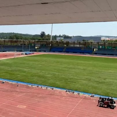 Estádio de Rio Maior danificado pelo mau tempo antes de Casa Pia receber FC Porto