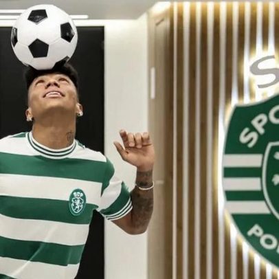Alisson e Marquinhos trocam de camisola no final de Sporting-PSG