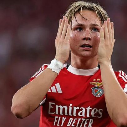 Selecionador da Noruega diz que Schjelderup precisa conversar com o Benfica