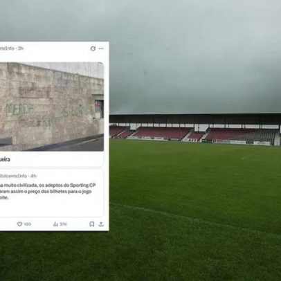 Adeptos vandalizam parede do estádio em Barcelos por preço dos bilhetes