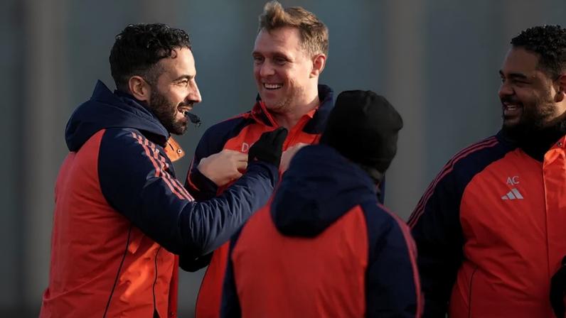 Ruben Amorim e Darren Fletcher construíram uma boa relação no Manchester United