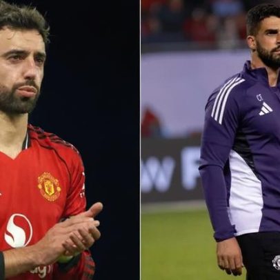 Bruno Fernandes e Carlos Fernandes vistos num café após despedimento de Amorim