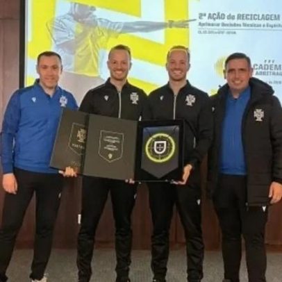 Cristiano e Rúben Santos recebem homenagem da FPF