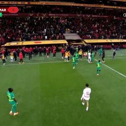 Senegaleses contestam penálti na final da CAN e abandonam o relvado aos 90'+12