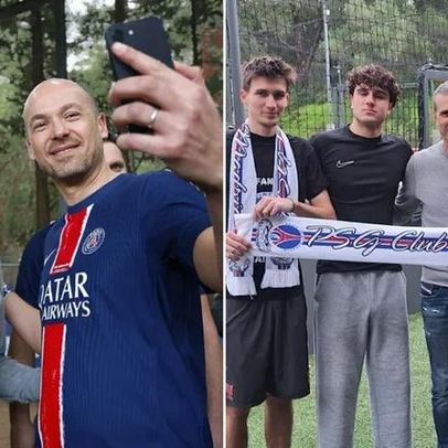 Pedro Pauleta distribui autógrafos e é patrono de mini-torneio