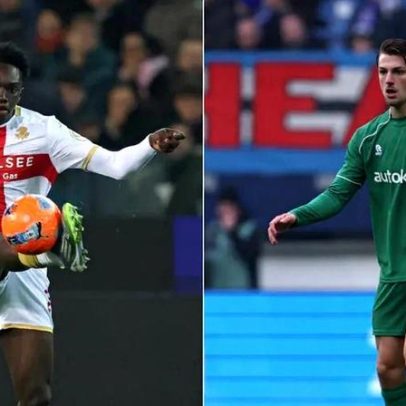 Resink e Ekhator em ação pelo Benfica hoje