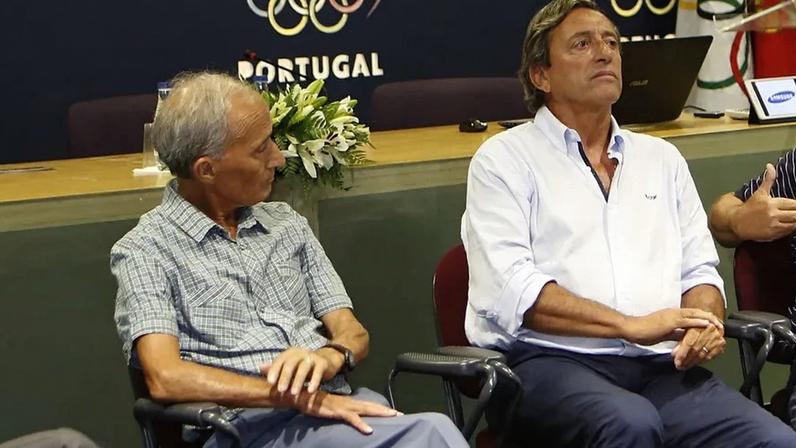 Armando Aldegalega ao lado de Fernando Mamede