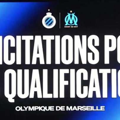 Club Brugge felicita Marselha; golo de Trubin aos 90+8 estraga tudo