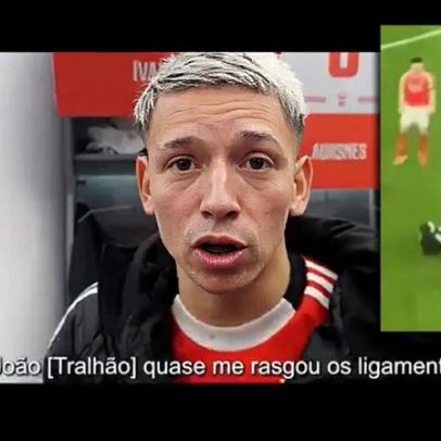 Prestianni denuncia João Tralhão; quase lhe rasgaram os ligamentos
