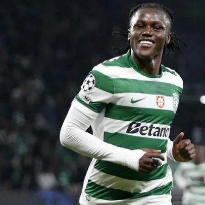 Geovany Quenda reage ao jogo do Sporting, em inglês claro