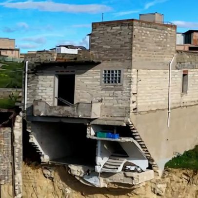 Niscemi, Itália, à beira do abismo após tempestade