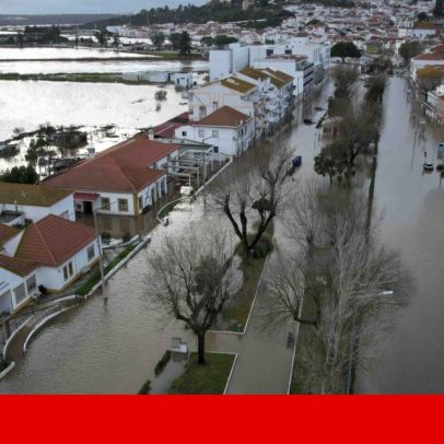 Inundação histórica atinge Alcácer do Sal após subida do rio