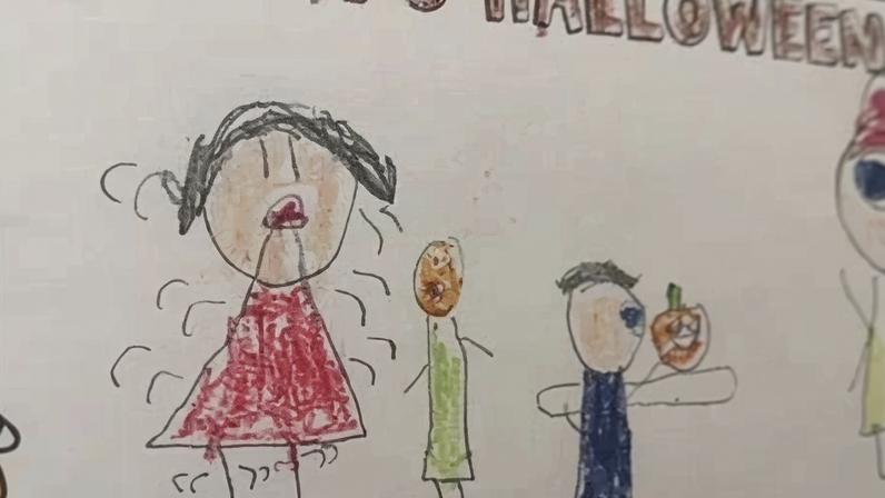 Faz desenho que torna patente a ansiedade da mãe. Internet impressionada