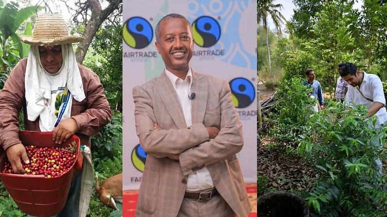 Da esquerda para a direita: Eugenio Cifuentes, Dejene Dadi e Akshay Dashrath