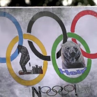 Protestos em Verona contra gastos públicos nos Jogos de Inverno